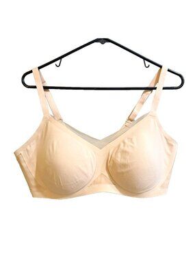 HONEYLOVE Nude Sand Crossover Wireless Bra XL 38D/DD(E) Convertible Straps Comfy